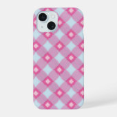 Pink and Gold Geometric Phone Case iPhone 15ケース (裏面)