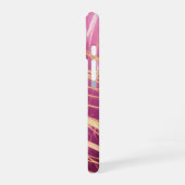 Pink and Gold Glamour Abstract Art Phone Case iPhone 16ケース (左側面)