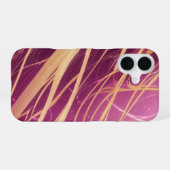 Pink and Gold Glamour Abstract Art Phone Case iPhone 16ケース (裏面横)