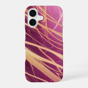 Pink and Gold Glamour Abstract Art Phone Case iPhone 16ケース