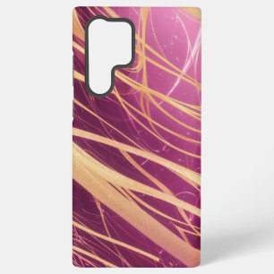 Pink and Gold Glamour Abstract Art Phone Case Samsung Galaxy S22 Ultraケース