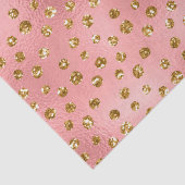 Pink and Gold Glitter Glam Polka Dots Pattern 薄葉紙 (詳細)