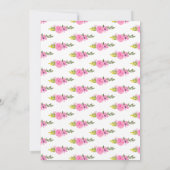 Pink and Gold Hearts Valentine Baby Shower 招待状 (裏面)