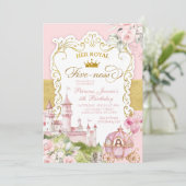 Pink and Gold Kingdom Royal Fiveness 5th Birthday 招待状 (スタンド正面)