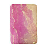 Pink and Gold Marble Elegant バスマット (正面縦)