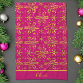 Pink and Gold Personalized キッチンタオル