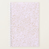 Pink and Gold Splatter Notebook プランナー手帳 (正面)