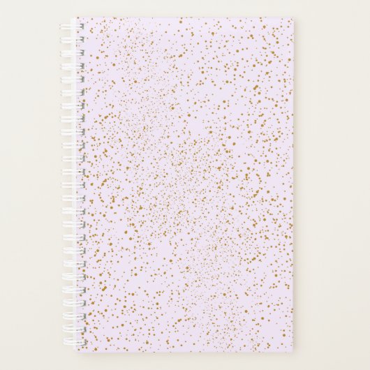 Pink and Gold Splatter Notebook プランナー手帳 (正面)