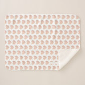 Pink and Golden effect Elegant Heart シェルパブランケット (正面(横))