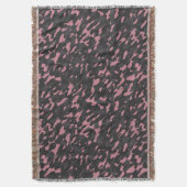 pink and gray camo abstract スローブランケット (正面縦)