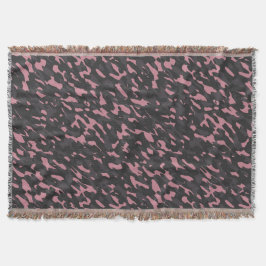 pink and gray camo abstract スローブランケット
