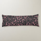 pink and gray camo abstract ボディピロー (裏面)