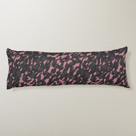 pink and gray camo abstract ボディピロー (裏面)