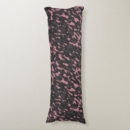 pink and gray camo abstract ボディピロー (正面縦)