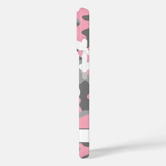 Pink and Gray Camouflage Personalized Case-Mate iPhoneケース (裏面 / 左)