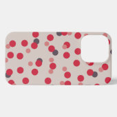pink and gray dots iPhoneケース (裏面横)