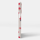 pink and gray dots iPhoneケース (右側面)