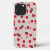 pink and gray dots iPhoneケース (裏面)