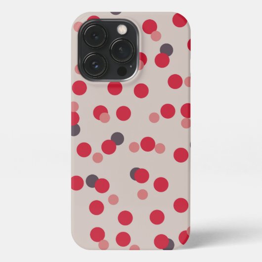 pink and gray dots iPhoneケース (裏面)