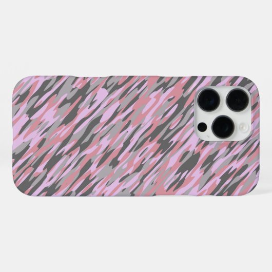 pink and gray green camo abstract iPhoneケース (裏面横)
