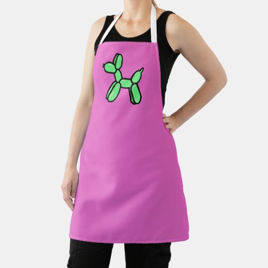 Pink and Green Balloon Dog Apron エプロン (インサイチュ)