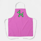 Pink and Green Balloon Dog Apron エプロン (正面)