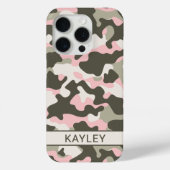 Pink and Green Camouflage Personalized Case-Mate iPhoneケース (裏面)