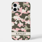 Pink and Green Camouflage Personalized Case-Mate iPhoneケース (裏面)