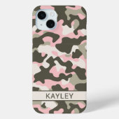 Pink and Green Camouflage Personalized Case-Mate iPhoneケース (裏面)