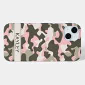 Pink and Green Camouflage Personalized Case-Mate iPhoneケース (裏面 (横))