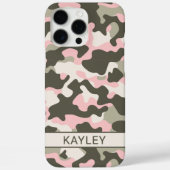 Pink and Green Camouflage Personalized Case-Mate iPhoneケース (裏面)