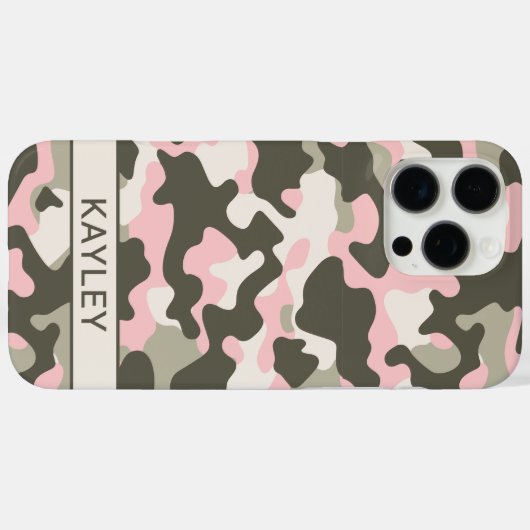 Pink and Green Camouflage Personalized Case-Mate iPhoneケース (裏面 (横))