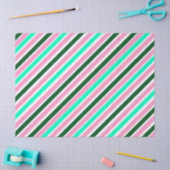 Pink and Green Christmas Candy Stripes  薄葉紙 (クラフト)