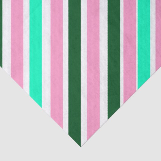 Pink and Green Christmas Candy Stripes  薄葉紙 (詳細)
