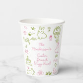 Pink and Green Easter Brunch and Egg Hunt Party 紙コップ (裏面)