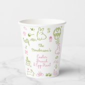 Pink and Green Easter Brunch and Egg Hunt Party 紙コップ (正面)