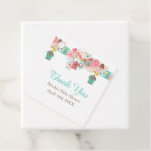 Pink and Green Floral Bird Cages Baby Shower フェイバータグ (インサイチュ)