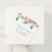 Pink and Green Floral Bird Cages Bridal Shower フェイバータグ (インサイチュ)