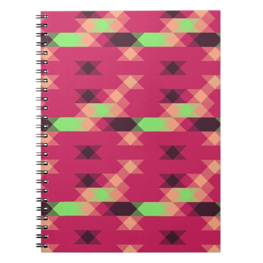 pink and green geometric ノートブック (正面)