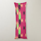 pink and green geometric ボディピロー (裏面 (縦))