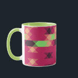 pink and green geometric マグカップ<br><div class="desc">pink and green geometric</div>