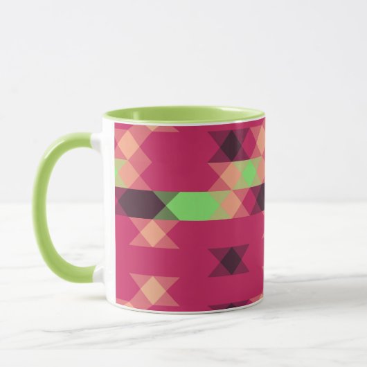 pink and green geometric マグカップ (左)