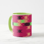 pink and green geometric マグカップ (正面左)