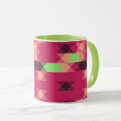 pink and green geometric マグカップ (正面右)