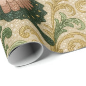 Pink and Green Gift Wrap Butterfly Print ラッピングペーパー (ロールコーナー)