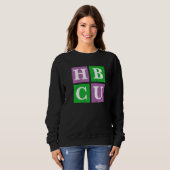 Pink and Green HBCU Block Letters スウェットシャツ (正面フル)