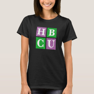 Pink and Green HBCU Block Letters   Tシャツ
