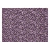  Pink and Green Leaf Pattern on Dark Purple Back テーブルクロス (正面(横))