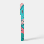 Pink and Green Minimalistic Landscape Phone Case iPhoneケース (左側面)