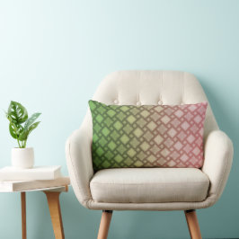 Pink and green modern throw pillow ランバークッション